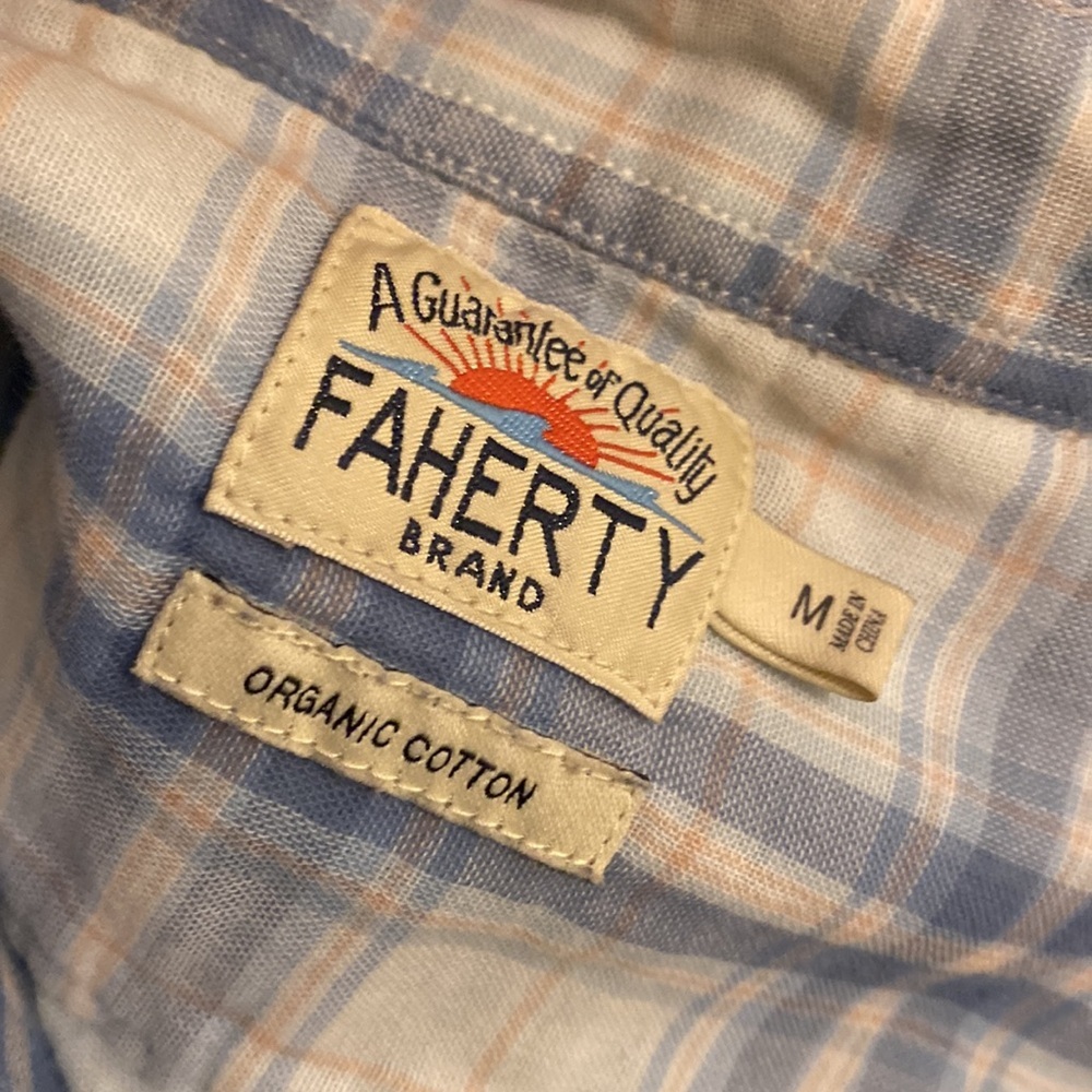 Faherty Men's Plaid Button Down Shirts - Blue, Red, White. Size M . Set - Picture 3 of 12